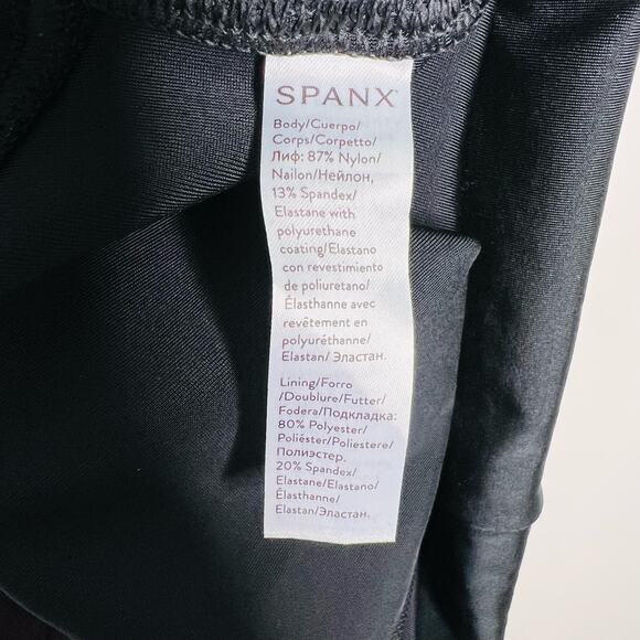 Spanx Faux Leather Moto Leggings Women’s S Black High Waist Shaping Pants Small - Picture 7 of 8